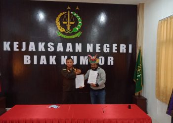 Wujudkan Budaya Anti Korupsi, Kajari Biak Numfor Lakukan MoU Bersama Kampak Papua