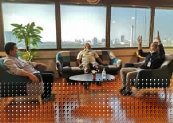 Bahas Pembangunan Videotron, Kadis Kominfo Pertemuan dengan CEO Antara Digital Media