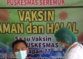 Kapolres Sorsel Pimpin  Ratusan Anggota Polri Suntik Vaksin Covid-19 Tahap Dua