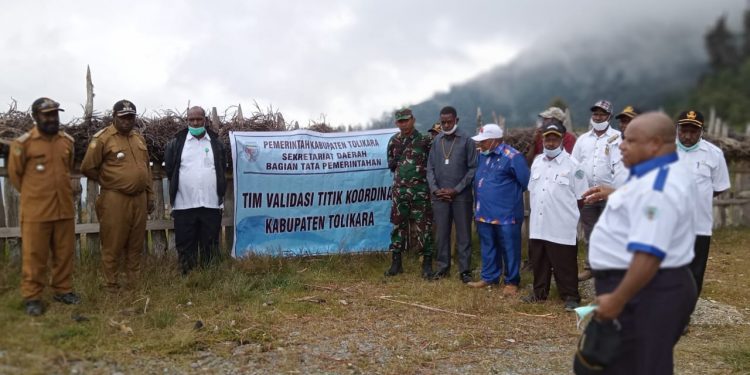 Pemkab Tolikara  Validasi Titik Koordinat Batas Wilayah Kabupaten Tolikara dengan Kabupaten Puncak Jaya  Di Distrik Woniki