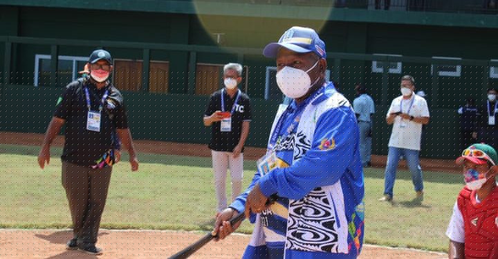 Laga Perdana Pemubukaan PON XX Klaster Kab. Jayapura Baseball Putra Banten vs Jawa Barat Meriah