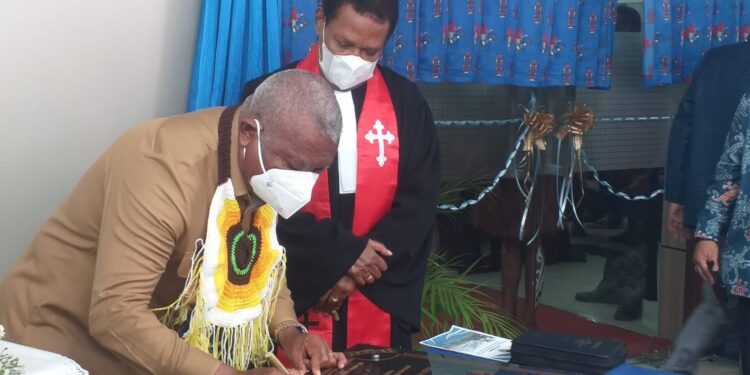 Peletakan Batu Pembangunan Gedung dan Peresmian Graha Sara Sinode GKI, Pdt Andrikus Mofu : GKI Harus Menjadi Gereja Mandiri, Dewasa dan Misioner