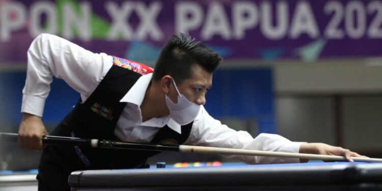 Kalahkan Kakak Kelas, Rudy Hasan Raih Emas di Kelas Three Cushion Single