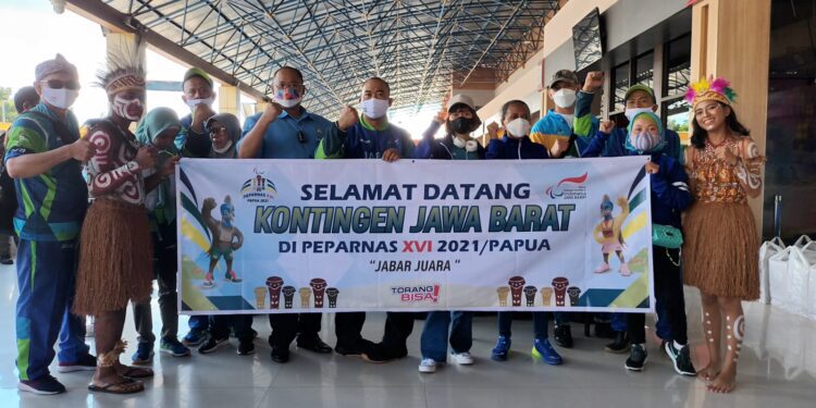 Ketua Paguyuban Pasundan Provinsi Papua Sambut Kontingen Peparnas Jawa Barat 2021