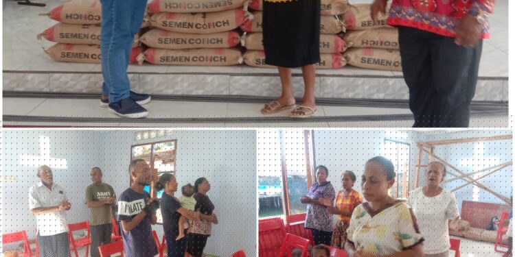 Lakukan kunjungan kasih Wakil Ketua III DPRP Bantu Bahan Bangunan ke Jemaat GPDI Eklesia Hamadi Pantai
