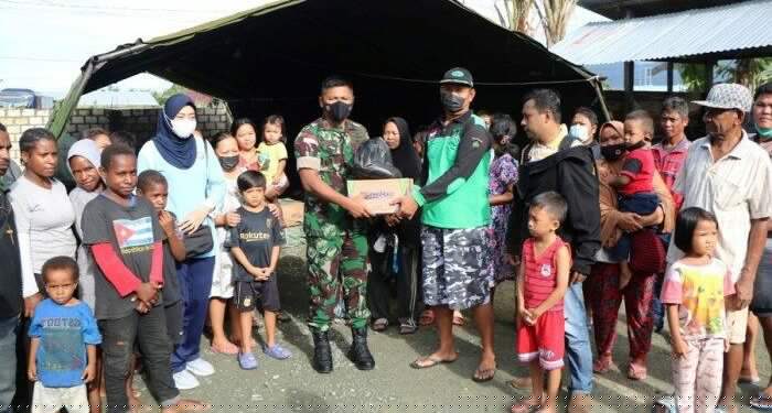 Bantu Penanganan Banjir Jayapura, Lanud Silas Papare Turunkan Tim dan Dirikan Tenda