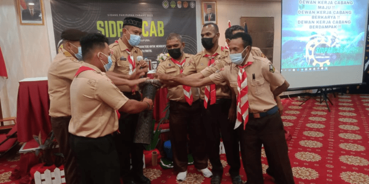 Kak Abdul Rahman Basri  Tutup Sidparcab Kwartir Cabang  Gerakan Pramuka 2603 Jayapura, Tahun 2022,