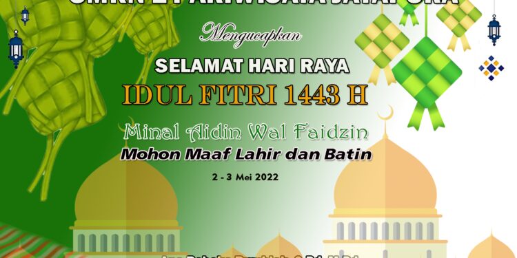 Keluarga Besar SMK N 1 Pariwisata Jayapura mengucapkan Selamat Merayakan Hari Raya Idul Fitri