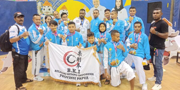 Beladiri Kempo Indonesia Papua Panen 28 Medali di Fornas Palembang