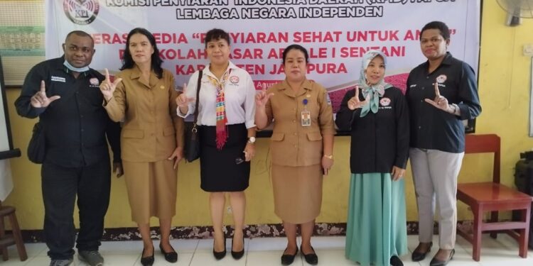 KPID Papua Gelar Literasi Media, dengan Berkunjung ke SDN Inpres Abe Ale I Sentani