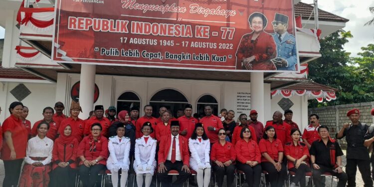 PDIP Provinsi Papua Gelar Upacara Bendera Peringati HUT RI ke 77