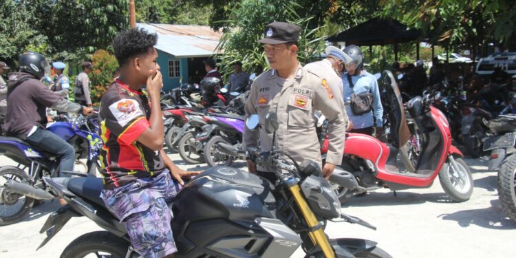 Antisipasi Unras DPC IPMNI, Polres Jayapura Gelar Razia Gabungan