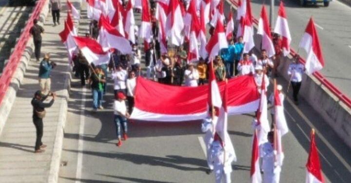 HUT Sumpah Pemuda, FKP OKP Bersama TNI/Polri Gelar Pengibaran 1000 Bendera Merah Putih