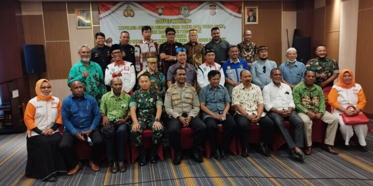 Kapolres Jayapura Hadiri Coffee Morning Bersama Todat dan Toga