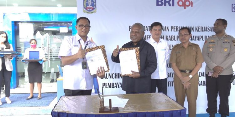 Pemkab Jayapura MoU Bersama Bank BRI Sentani Pembayaran Pajak & retribusi Parkir Online BRIAPI
