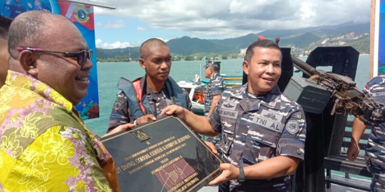 Peresmian Spot Diving Corral Center dan Rumpon, Lantamal X Jayapura Harap Semua Pihak Melindungi Ekosistem di Laut Teluk Hamadi