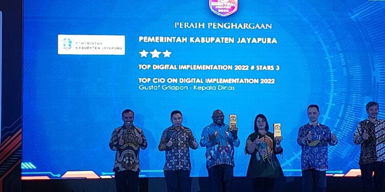 Pemkab Jayapura Kembali Meraih Bintang Penghargaan TOP Digital Awards 2022