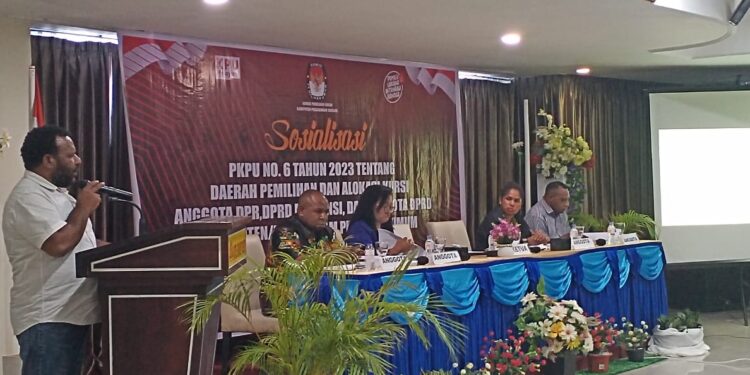 KPU Kabupaten Pegunungan Bintang Sosialisasi PKPU No.6 Tahun 2023