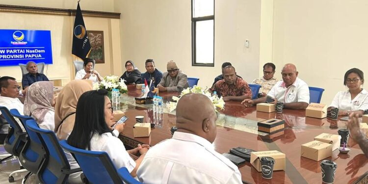 Gerindra Papua Silaturahmi ke DPW NasDem Bangun Komunikasi Politik, Prabowo Presiden