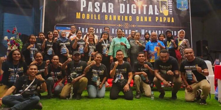 Bank Papua Cabang Supiori Kolaborasi dengan Pemda Gelar Pasar Digital dan Pameran UMKM