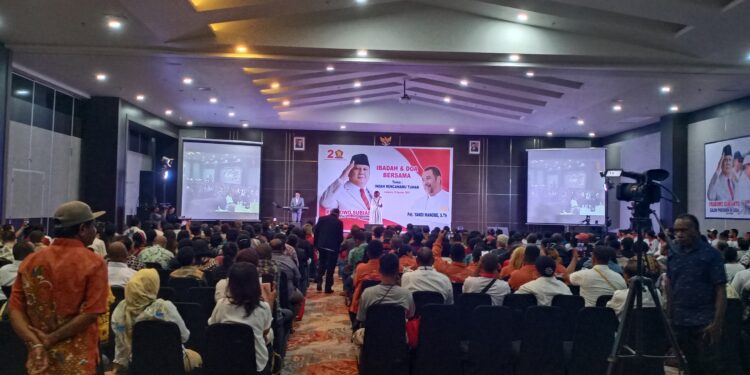 Gerindra Papua Hadirkan Pdt. Yandi Manobe, Pimpin Doa dan Ibadah Bersama Menangkan Prabowo Presiden 2024