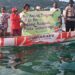 Kampung Tahima Soroma Kayu Pulau, Gelar Pawai 17 Agustus Gunakan Perahu Dihiasi Ratusan Bendera Merah Putih