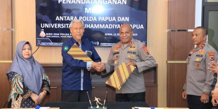 Kapolda Papua dan Universitas Muhammadiyah Papua Teken Kerjasama Pendidikan