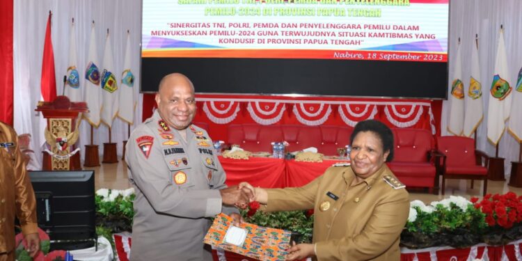 Kapolda Papua Hadiri Safari Pemilu Bersama Pejabat Provinsi Papua Tengah