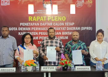KPU Pegubin Pleno Penetapan DCT Anggota DPRD Kabupaten Pegunungan Bintang