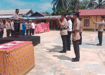 Upacara Sertijab dan pengukuhan Pejabat utama Polres Supiori