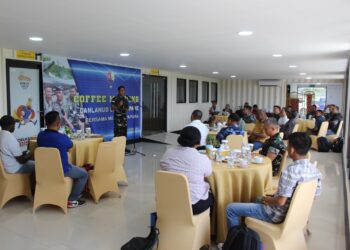 Danlanud Silas Papare Gelar Coffee Morning Bersama Wartawan