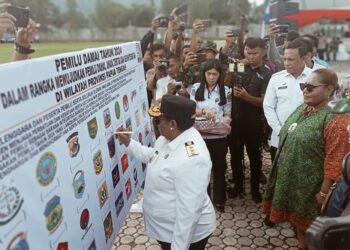 Pemprov Papua Tengah Gelar Apel Kesiapsiagaan Pemilu 2024 Dan Penandatanganan fakta Integritas