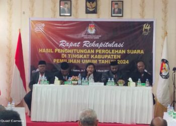 KPU Kabupaten Nabire Gelar Rapat Pleno Rekapitulasi Suara Pemilu 2024 Tingkat Kabupaten