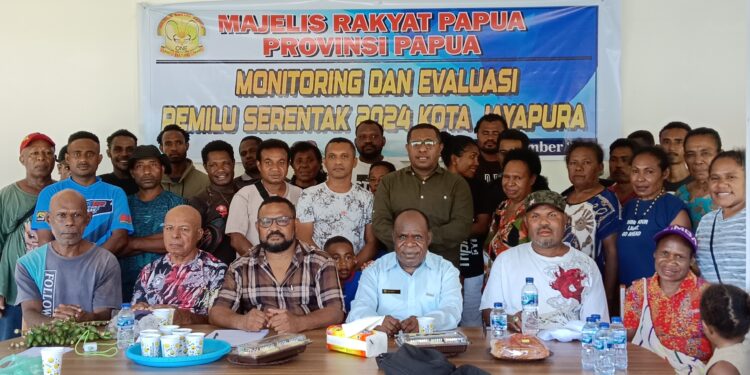 MRP Provisi Papua, Monitoring dan Evaluasi Pemilu Serentak 2024 di Distrik Heram Kota Jayapura