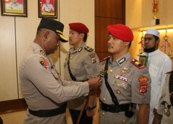 Kapolres Jayapura Pimpin Sertijab Kasat Reskrim, Intelkam, Kapolsek Sentani Timur dan Kasie Propam