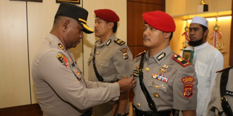 Kapolres Jayapura Pimpin Sertijab Kasat Reskrim, Intelkam, Kapolsek Sentani Timur dan Kasie Propam