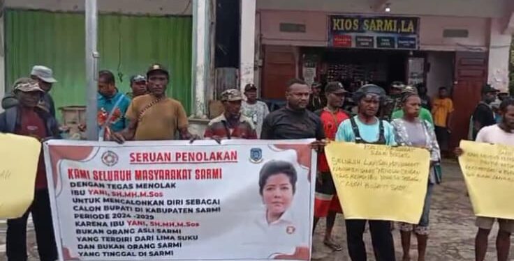 Koalisi Masyarakat Sarmi Bersatu Demo, Tolak Yanni di Pilkada Sarmi