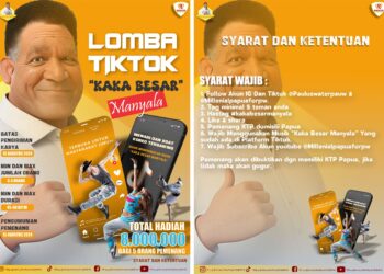 Lagi, Kejutan Milenial Papua for PW, LombaTiktok Jingle Kaka Besar MANYALA