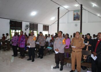 Perayaan HUT Klasis GKI Tanah Merah ke-76 di Depapre di Hadiri Kapolres dan Wakapolres