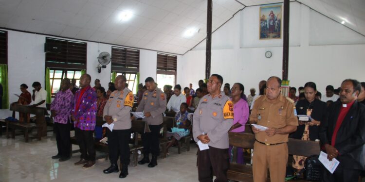 Perayaan HUT Klasis GKI Tanah Merah ke-76 di Depapre di Hadiri Kapolres dan Wakapolres