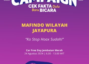 Dukung Pilkada 2024 Bersih Hoax, Mafindo Jayapura Bersama Koalisi AJI dan AMSI Gelar Kampanye Prebungking