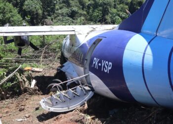 Pesawat Trigana Tergelincir di Kabupaten Kepulauan Yapen