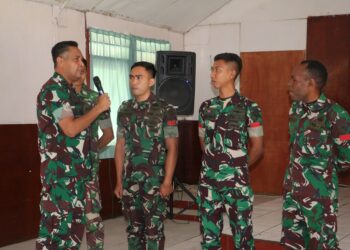 Dandim Baru, Semangat Baru, Prajurit Kodim 1702/JWY Terima Jam Komandan Perdana  Letkol Arh Reza Ch. A. Mamoribo, S.E., M.Han