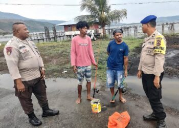 Kasat Polair Polres Jayapura Sambangi Masyarakat, Sampaikan Pesan Kamtibmas