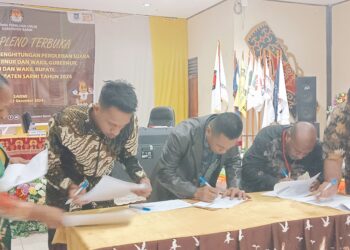 KPU Sarmi Tetapkan Paslon No. Urut 01 DJ, Unggul Pilkada Sarmi dengan Mengantongi 13.521 Suara