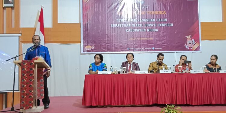 KPU Kabupaten Nduga Tetapkan Pasangan Dinar-Yoas Sebagai Bupati dan Wakil Bupati Terpilih