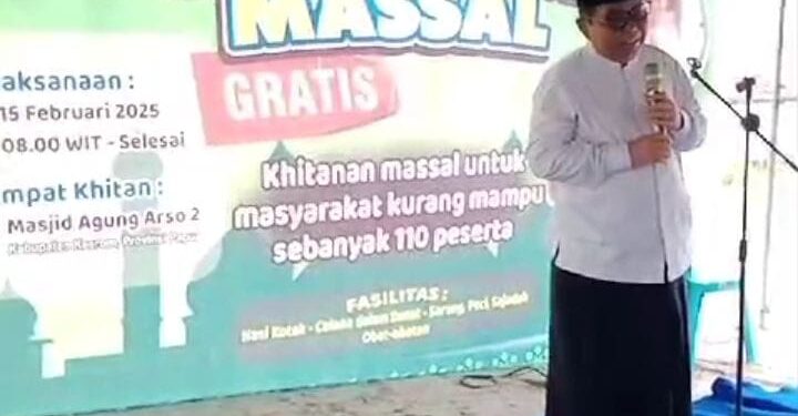114 Peserta Khitanan massal yang di lakukan oleh PT.PLN unit Induk Papua dan Papua Barat kerja sama Yayasan Arema tuju empat, 14 diantaranya Non Muslim