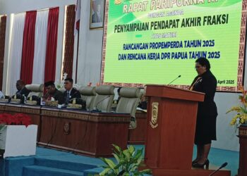 Sampaikan Pendapat Akhir, Fraksi Partai Golkar Setujui Penetapan Rencana Kerja DPR Papua Tahun 2025