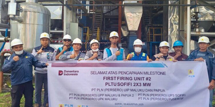 PLN UIP MPA Raih Dua Milestone Penting Pembangunan PLTU Sofifi 2×3 MW: First Firing dan Steam Blow Unit #2 Sukses Dilaksanakan