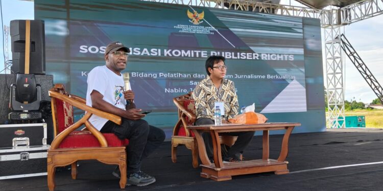 Anggota Komite Publisher Rights Pusat, Sasmito Mardim Menjadi Pemateri di Workshop Festival Media Se-Tanah Papua